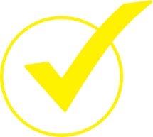 Yellow Check Mark Tick Icon